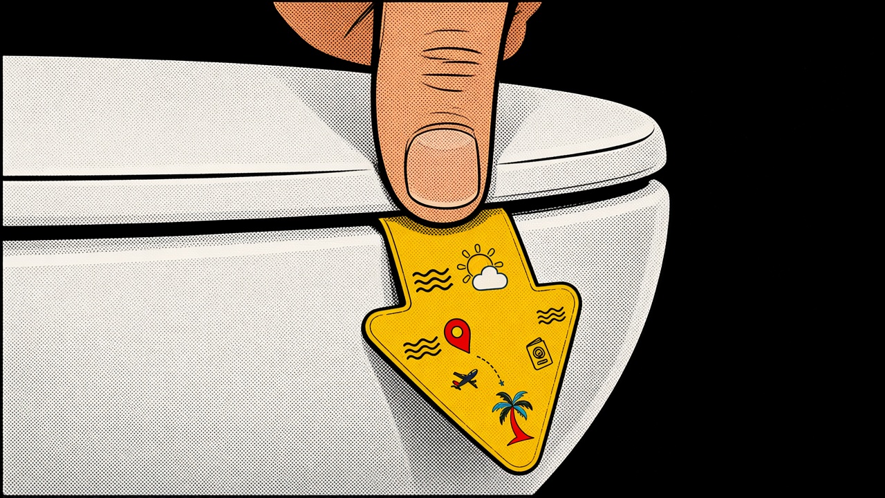 Stick The Tab On The Seat Edge.
